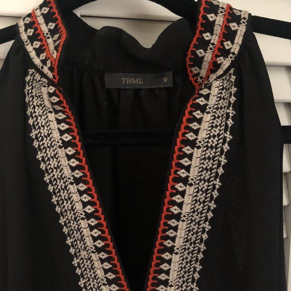 Anthropologie THML Medium Navy Boho Dress - Picture 2 of 4